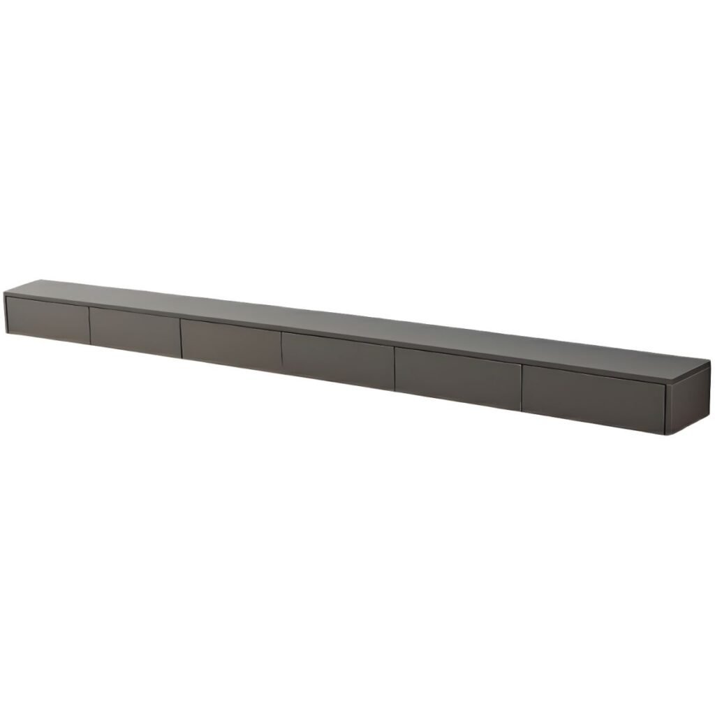 1200x12005 149 Extra Long Grey Floating TV Unit, Stunning 118 inch Modern Media Console with 5 Drawers for Luxury Homes
