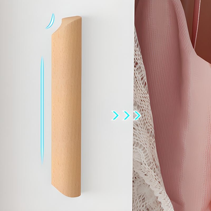 Simplistic Timber Wardrobe with Interior Shelves, Clothing Rod, and Slipping Mechanism - Image 7