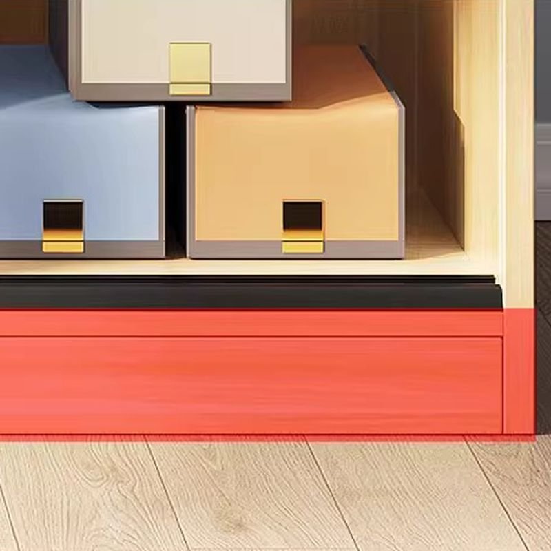 Chalk Minimalist Laminate Cabinet Armoire with 3-Drawer/4-Drawer, Interior Shelves, and Clothing Rod - Image 6