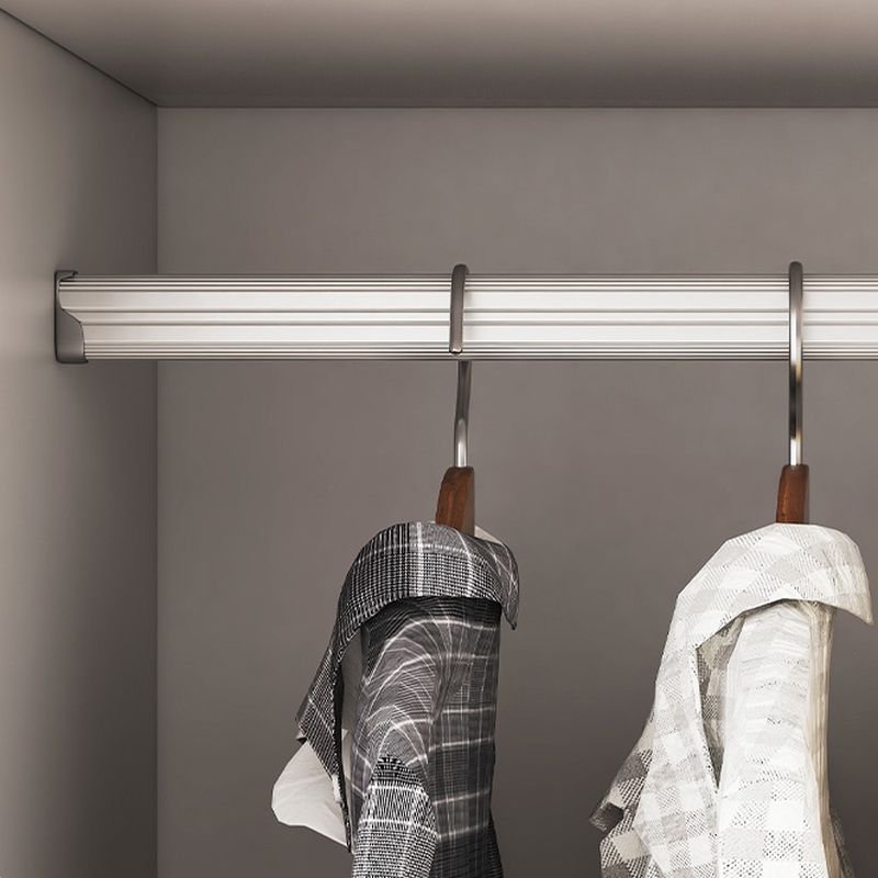 Storm Gray Minimalist Laminate Wardrobe Armoire with Compartments, Interior Shelves, 3 Soft Close Drawer and 8 Doors, and Clothing Rod - Image 6