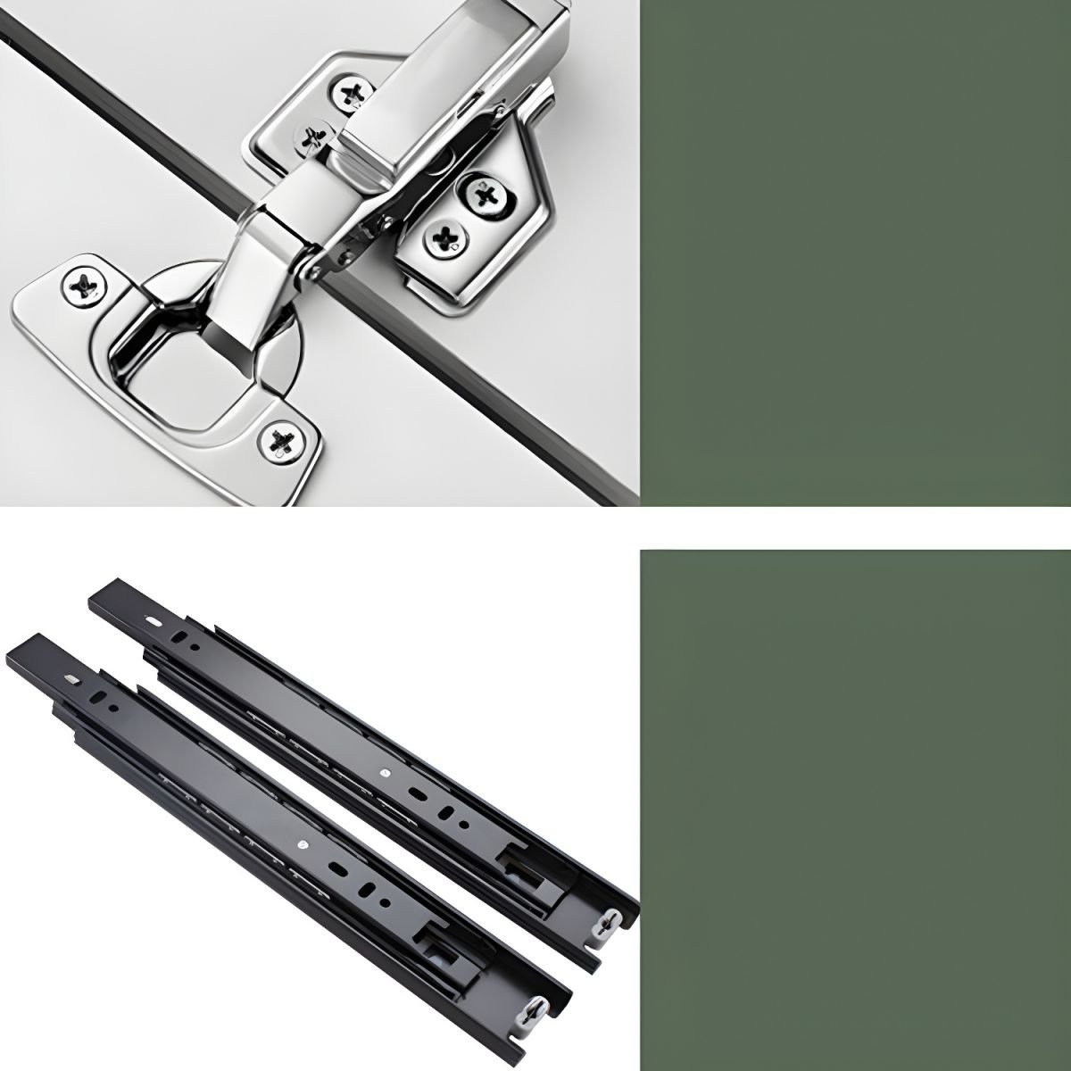 Art Deco TV Stand with 2 Drawers, 2 Cabinets, and Cable Management - Image 6