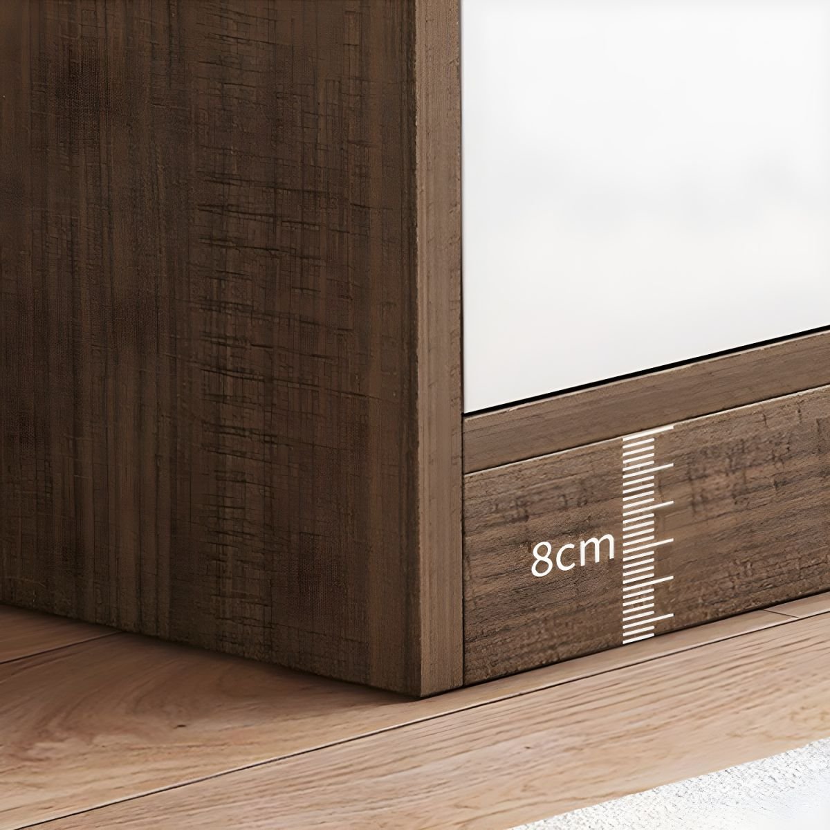 Modern Simple Style Lumber TV Stand with Shelf, 3 Cabinets, and Uncovered Storage - Image 7