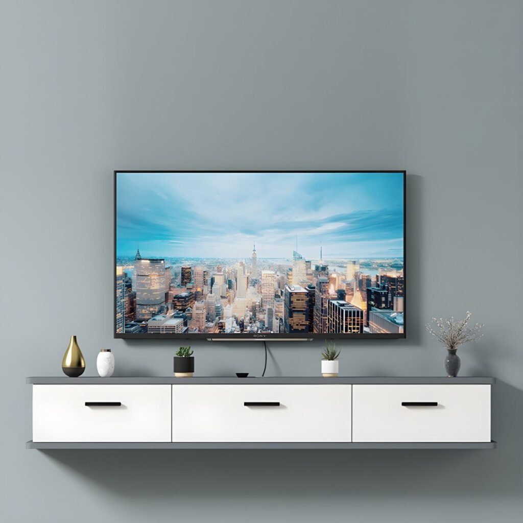 1200x12006 129 Floating Grey Media Console | Stunning Airy Unit