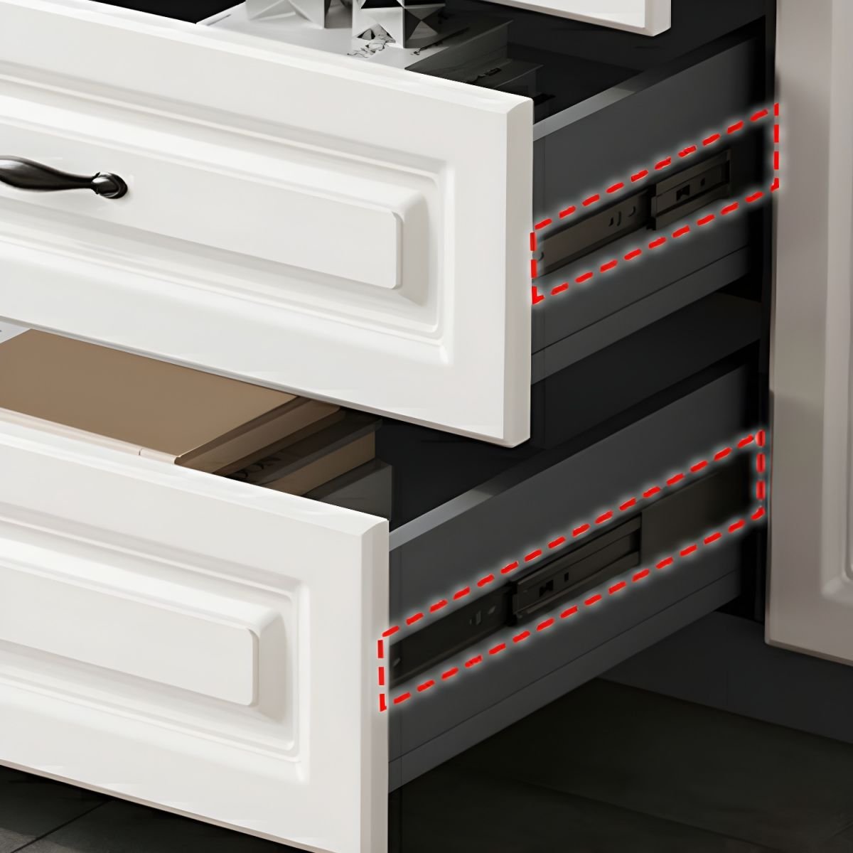 Modern Simple Style Timber Rectangle TV Stand with 2 Cabinets and Visible Storage - Image 6