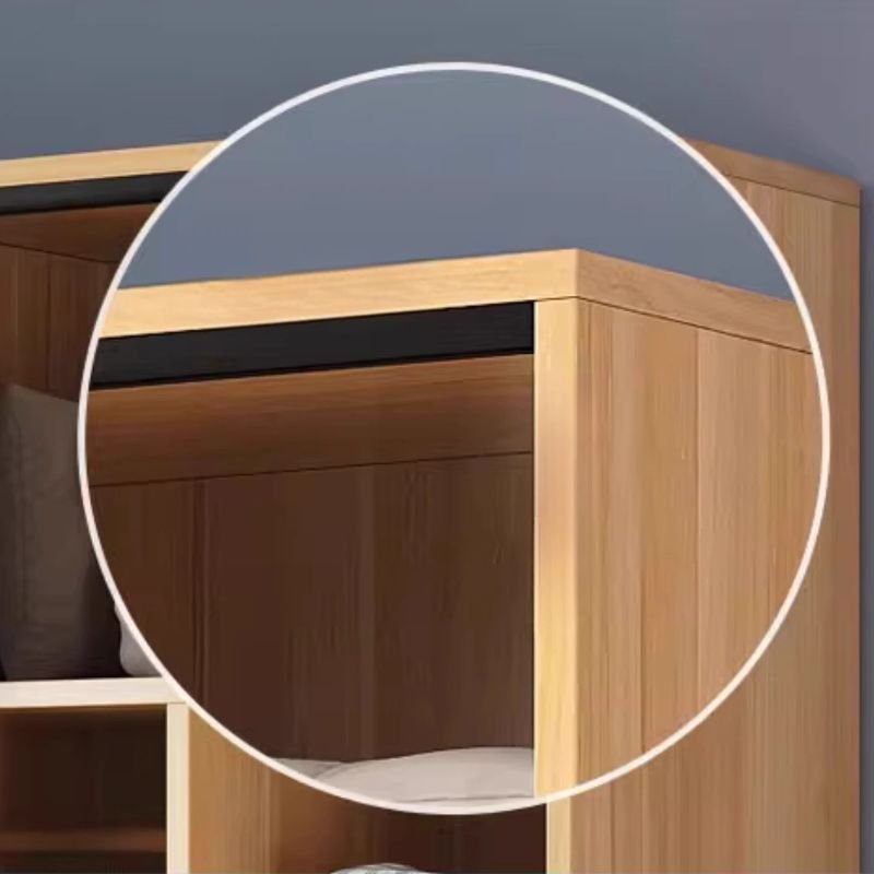 Chalk Minimalist Laminate Cabinet Armoire with 3-Drawer/4-Drawer, Interior Shelves, and Clothing Rod - Image 7