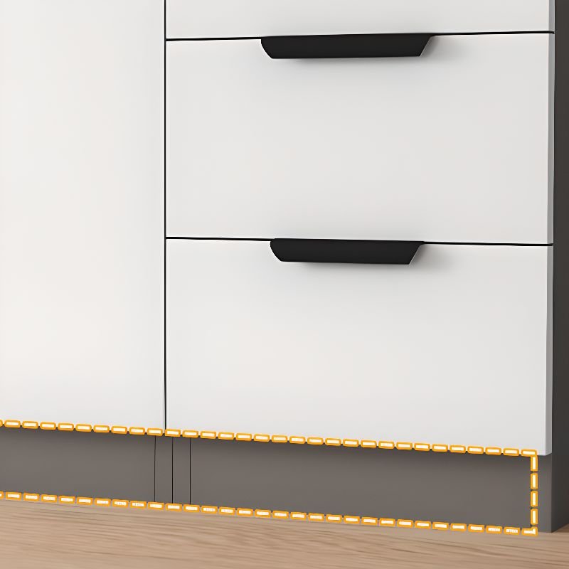 Hinged Wardrobe Cabinet Engineered Wood Wardrobe Armoire for Home - Image 7