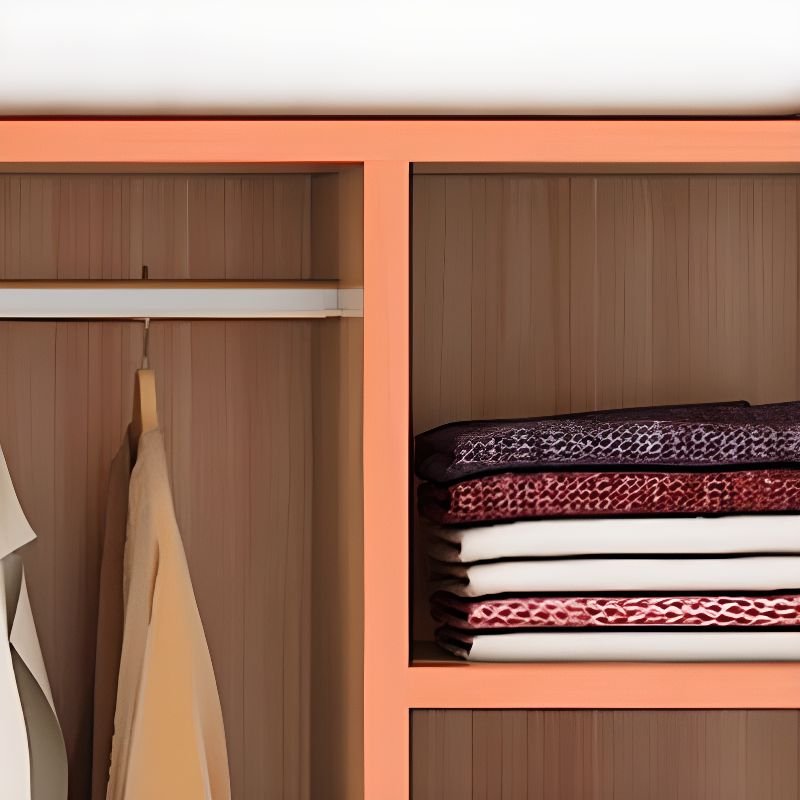 Modern Auburn Lumber Wardrobe Armoire with Soft Close Door, Compartments, Interior Shelves and Clothing Rod - Image 8