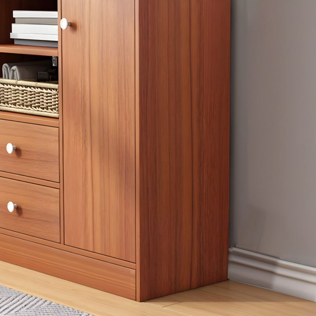 1200x12006 94 Elegant Tall White Wood TV Stand with 2 Drawers and Cabinets, 40 inch Compact High Media Console for Bedroom and Small Living Room