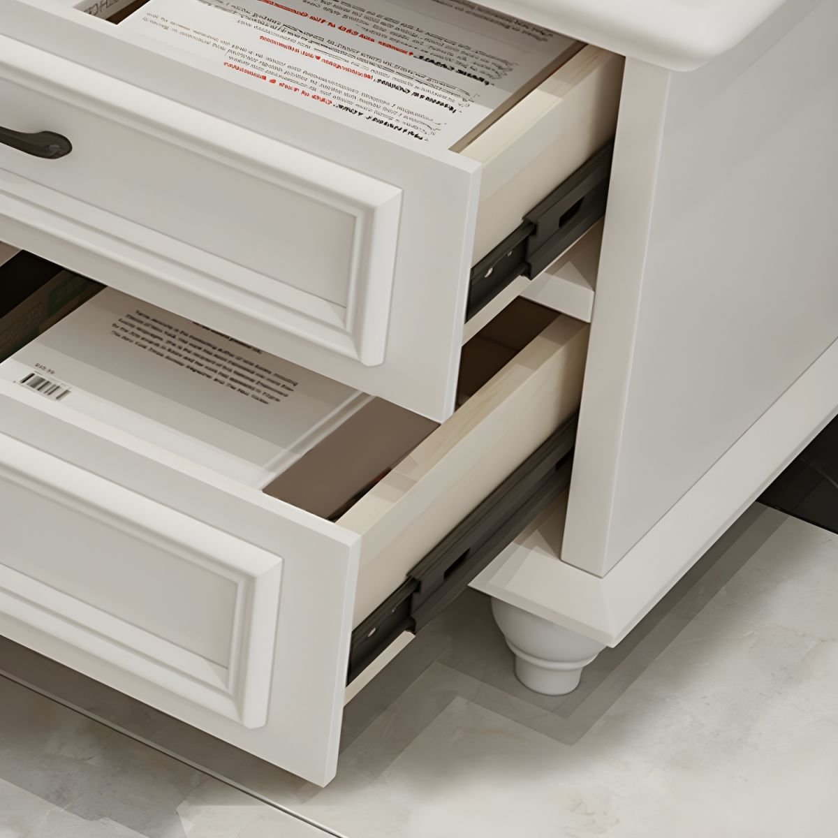 2 Tiers & 2-Door Rectangle Matte Solid Wood+Manufactured Wood Adjustable Shelf TV Stand for Living Room - Image 7