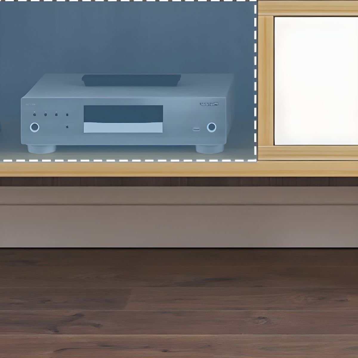 Scandinavian Style Wood TV Stand with Open Shelving, Low Profile, No-Drilling Holes, 30cm Width - Image 7