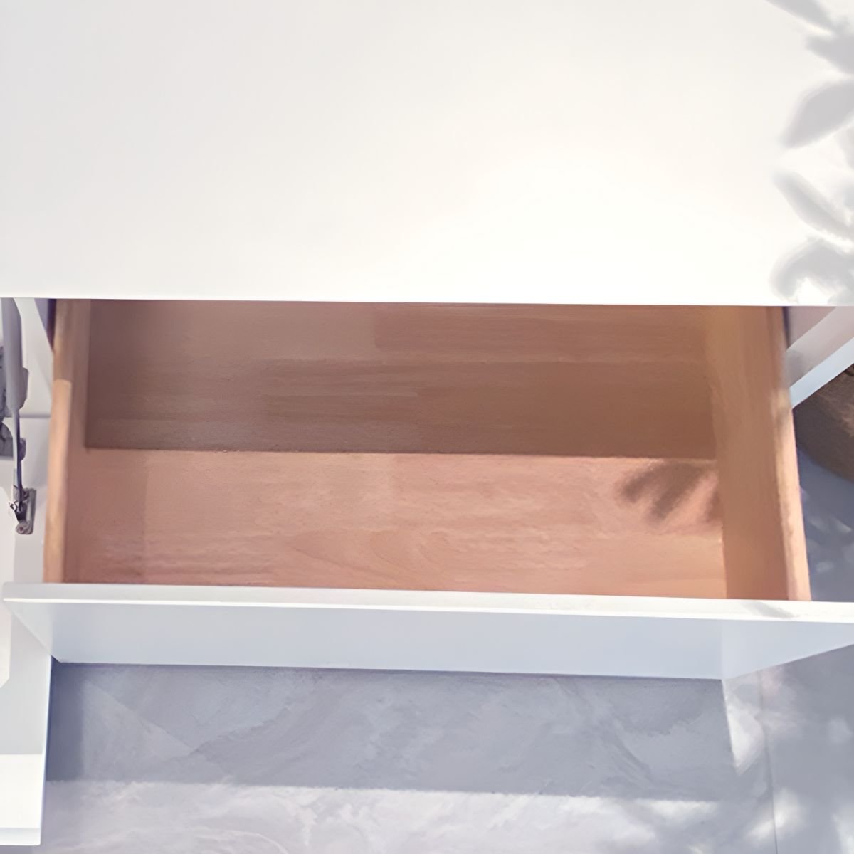 White Art Deco Wooden TV Stand with 4/3 Drawers and Cable Management - Image 9