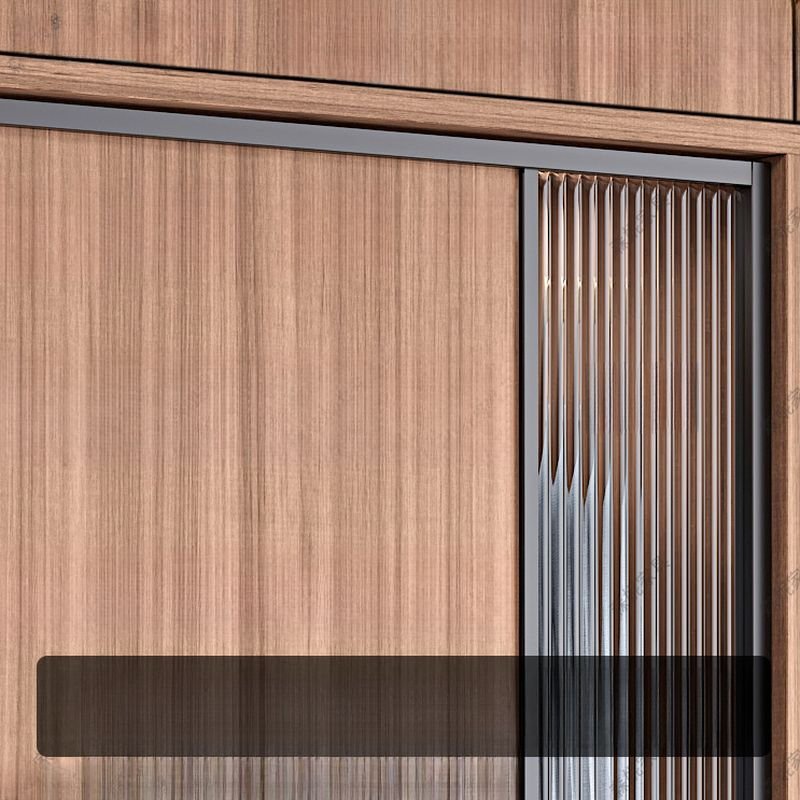 Minimalist Manufactured Wood Wardrobe Closet with Interior Shelves and Clothing Rod - Image 9