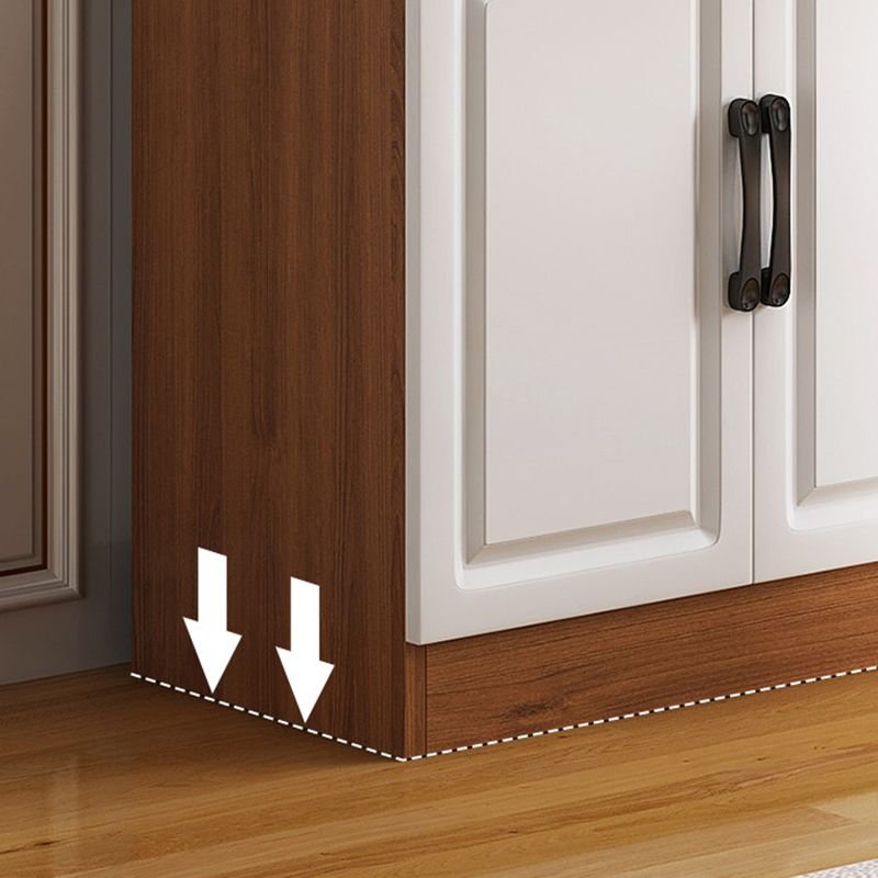 Contemporary Wooden Media Console TV Stand with Drawers and Doors - Image 10