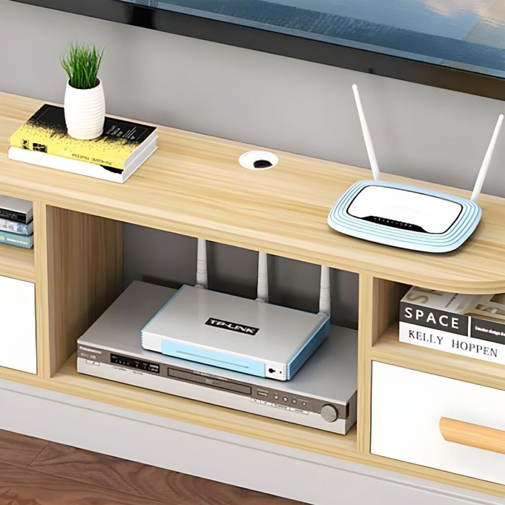 1200x12008 65 Sleek Floating Media Shelf with 2 Drawers, 47 inch Vibrant Wall Mounted TV Stand for Modern Compact Living