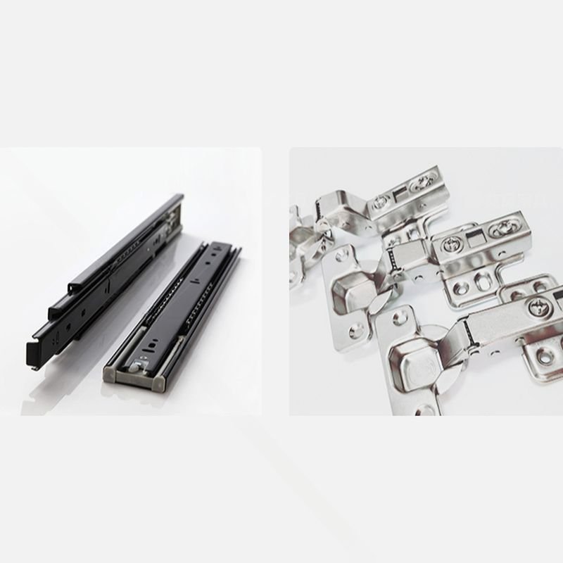 Chic Warm Beige & Wood Grain Wardrobe with Hidden Handles - Premium 94.5" Tall ENF Eco-Friendly Armoire - Image 10