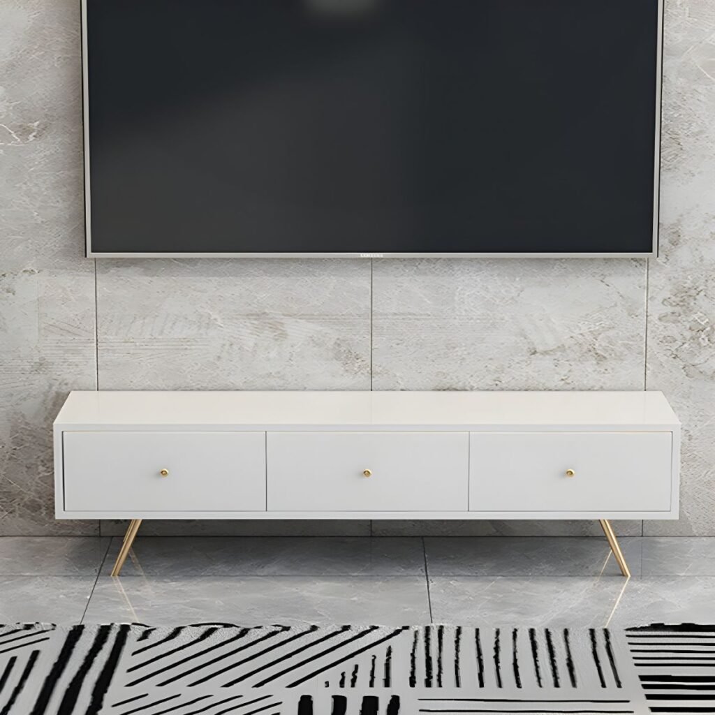 1200x12009 41 Elegant White 4 Drawer TV Stand featuring Modern Minimalist Design, 79 inch Large Media Console for Luxury Living