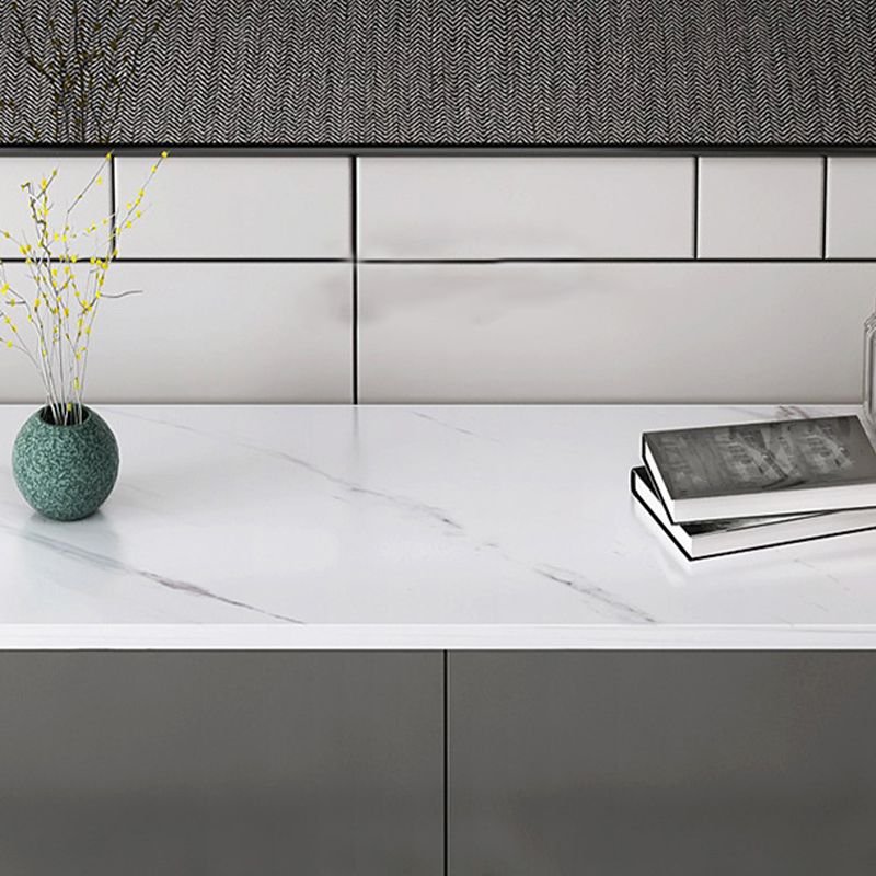 Modern Stone TV Stand with 4 Drawers/3 Drawers and Cable Management - Image 6