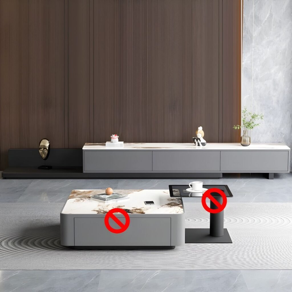 1200x12003 19 Extendable Grey Media Stand | Flexible 118" Unit