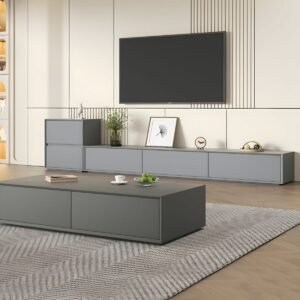 Auburn Modern Solid+Manufactured Wood Rectangle TV Stand with 4-Drawer/6-Drawer and Cable Management