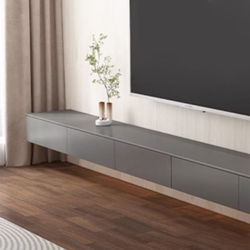 Amazing Deco Midnight Black Wood Rectangular TV Stand with 3 Drawers for Drawing Room Console - Image 2