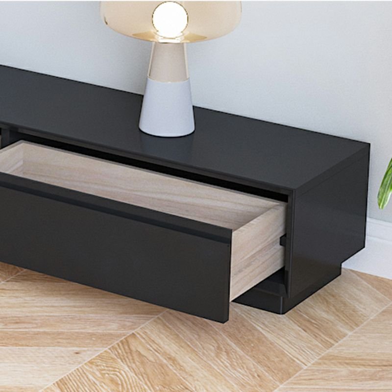 Contemporary Wood Veneer TV Stand with Multiple Drawers and Cable Management - Image 4