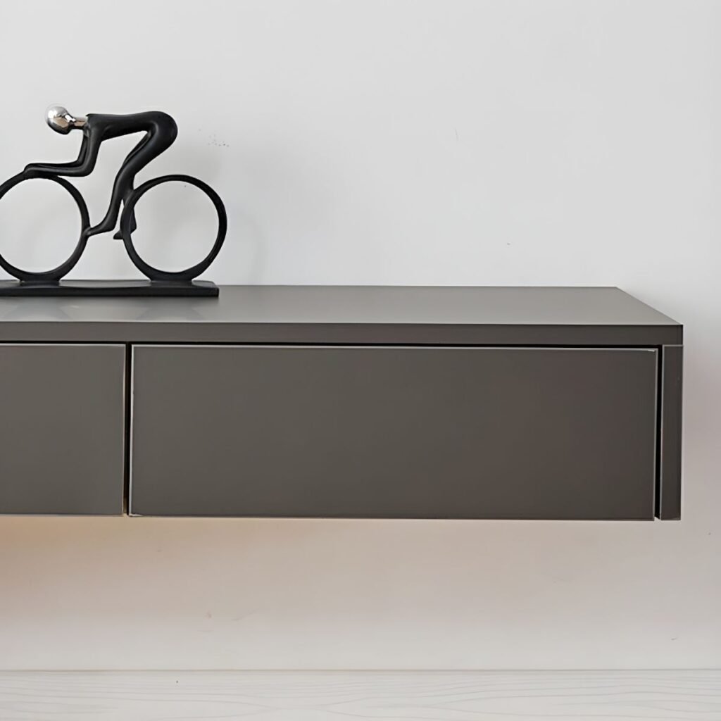 1200x12008 19 Extra Long Grey Floating TV Unit, Stunning 118 inch Modern Media Console with 5 Drawers for Luxury Homes