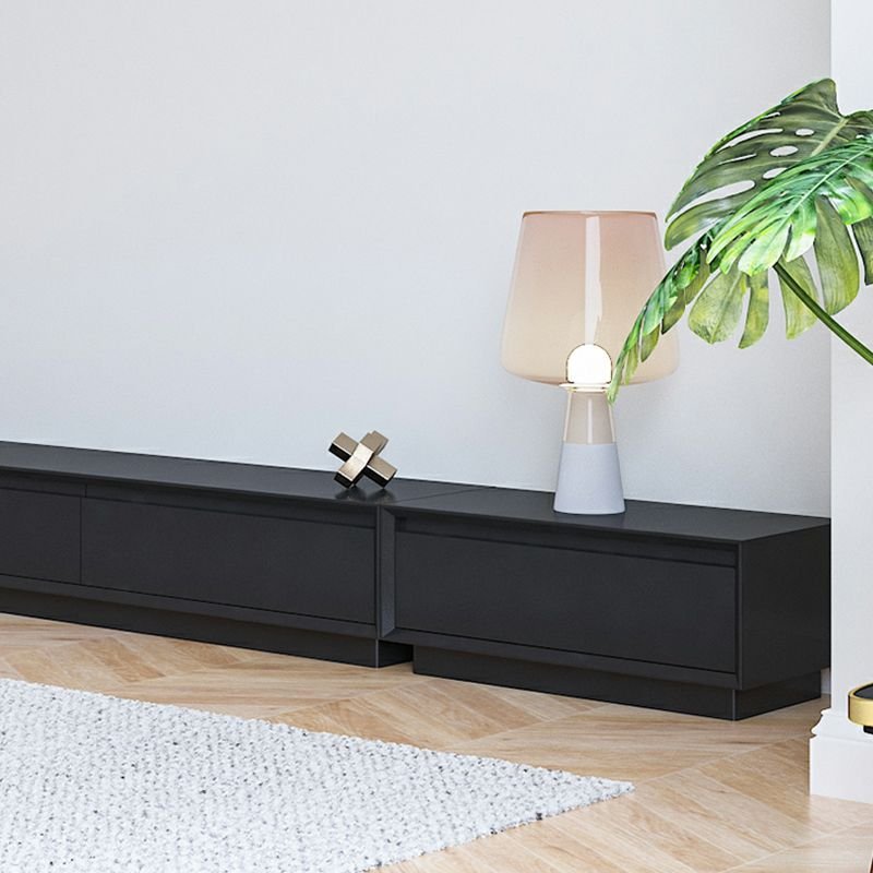 Contemporary Wood Veneer TV Stand with Multiple Drawers and Cable Management - Image 6