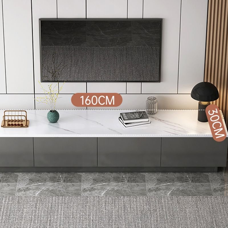 Modern Stone TV Stand with 4 Drawers/3 Drawers and Cable Management - Image 3