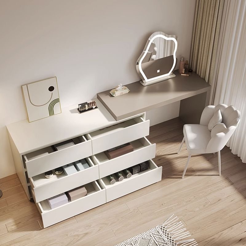 Sleek Extendable Vanity Desk rails