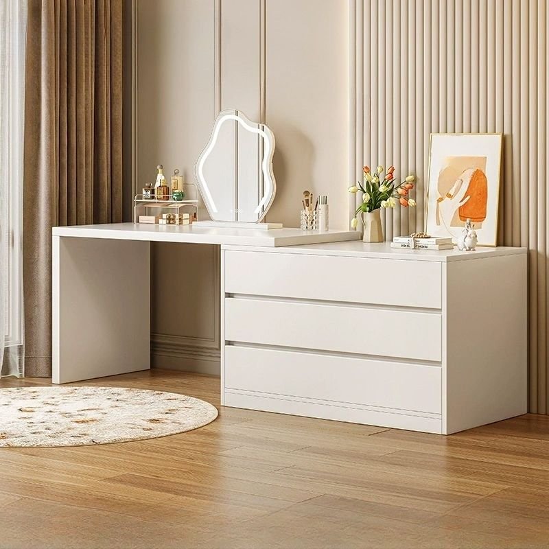 Extra Long White Vanity Set white E0