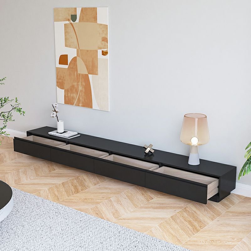 Modern Wood Grain Floor TV Stand 160cm by Apexerahomelife, featuring a solid floor-standing design and black wood grain texture with 3 drawers.