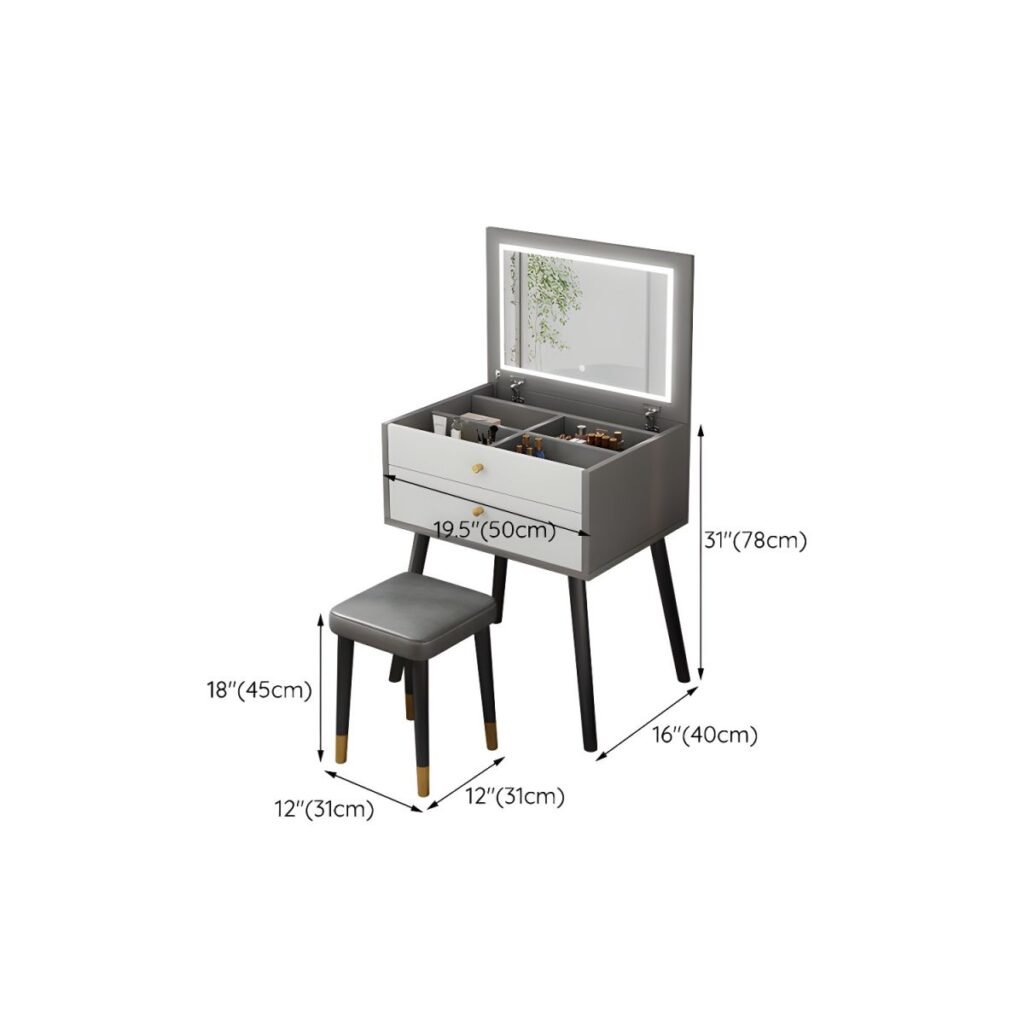 Dimensions for Slim Vanity Desk