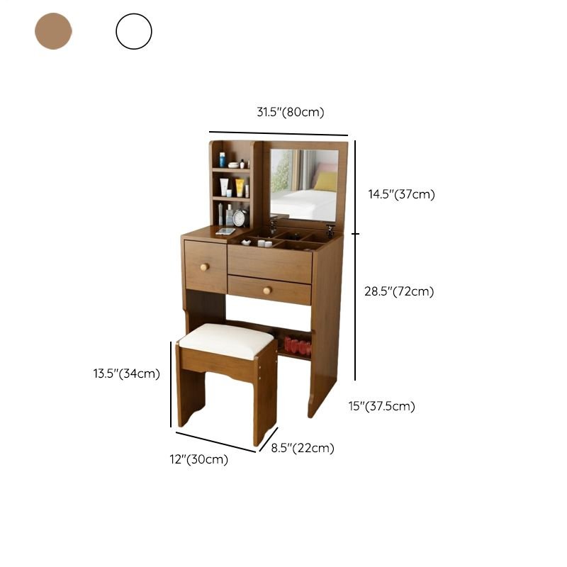 Sizes for Sleek Narrow Makeup Vanity