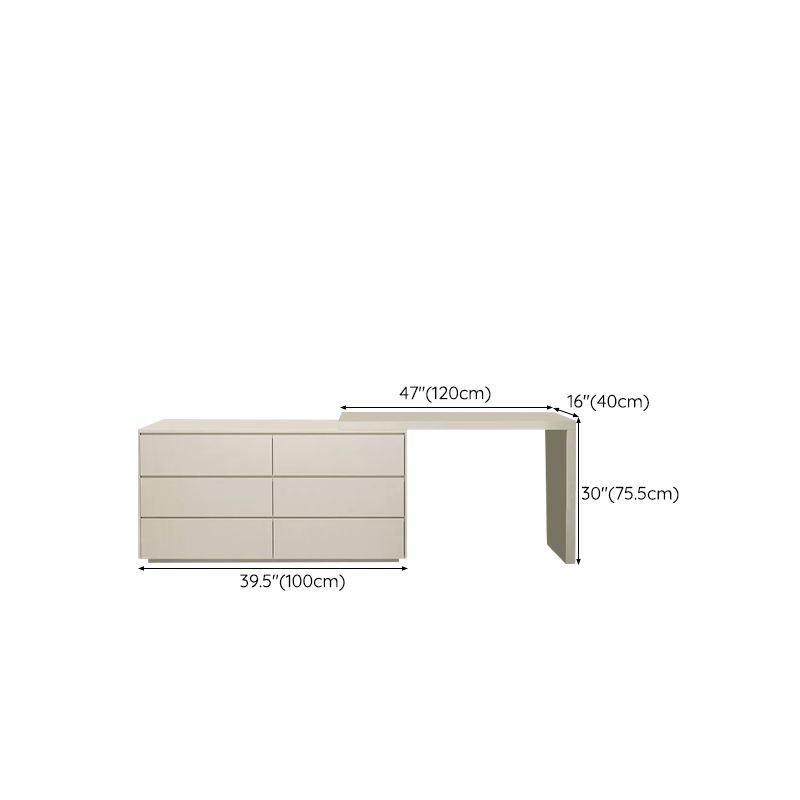 Sizes for Swivel White Vanity Set