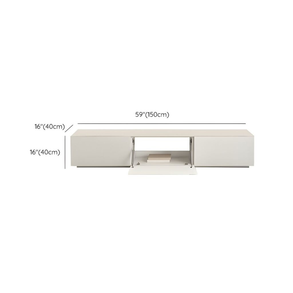 Modern 2 Drawer TV Base in 150cm compact size.