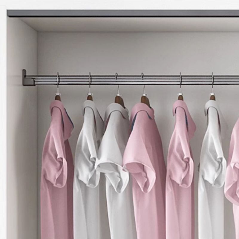 Interior layout of a Full-Height Modular Bedroom Organizer by Apexerahomelife, showcasing movable shelves and a premium Eco-Friendly E0 Sustainable Armoire structure.