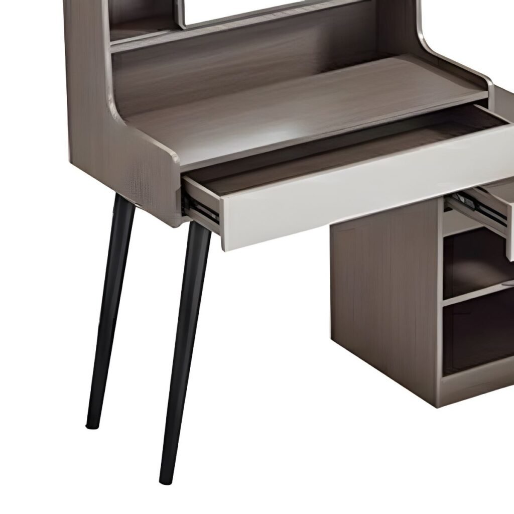 Grey Professional Dressing Table silent drawer