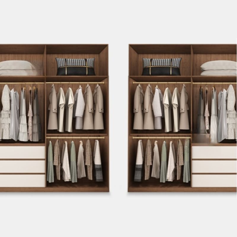 all 94.5-inch Tempered Glass Modular Closet with top hinged cabinets and white dual-door accents for a comprehensive storage solution.