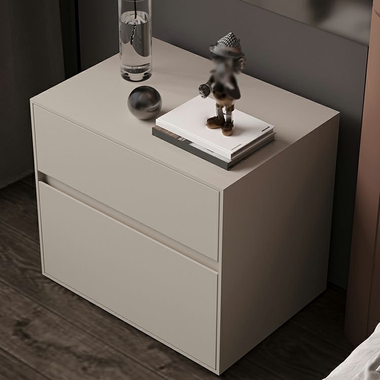 Minimalist Grey Storage Table and E0 board detail.