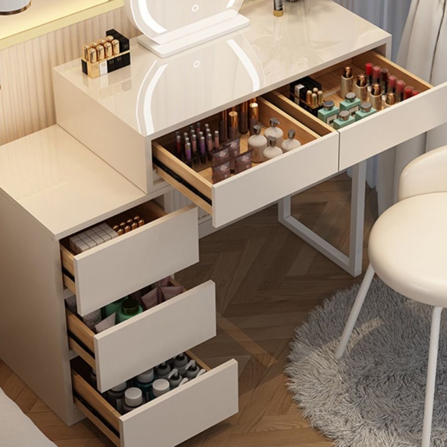 Slim Grey White Vanity Set rail