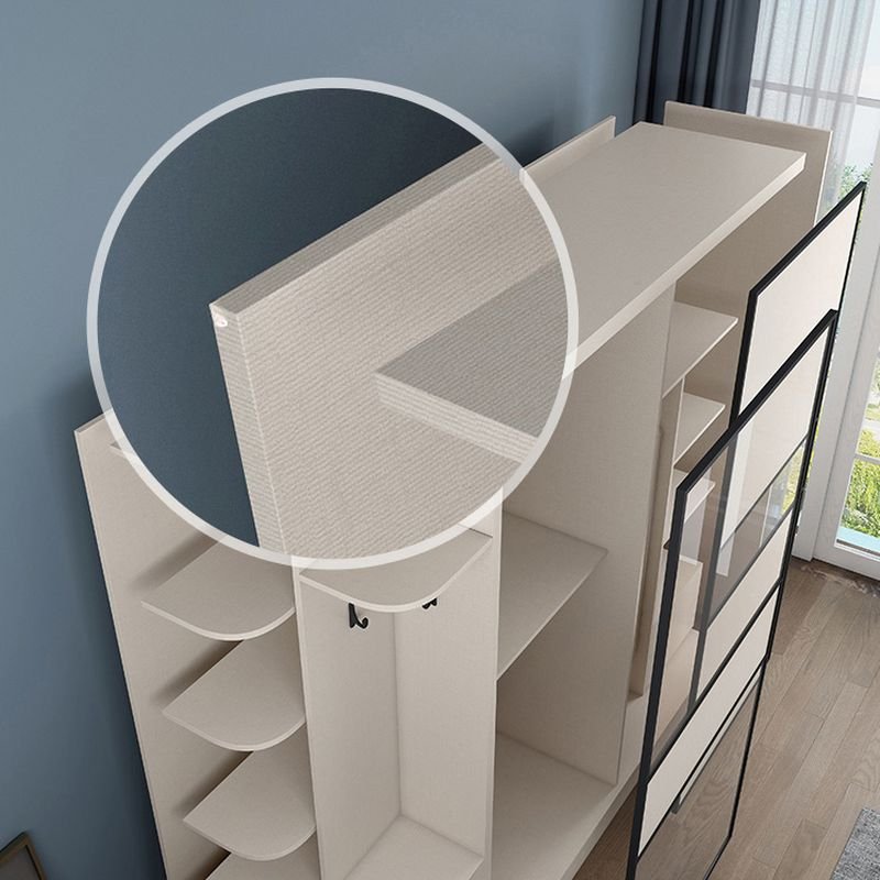 Interior view of the Grand 260cm Modular Armoire by Apexerahomelife, showcasing movable shelves and a premium Sustainable E0 High-Gloss Closet finish.