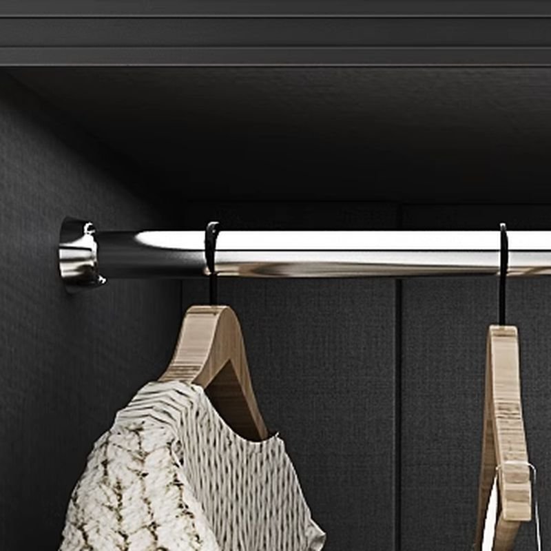 Close-up of the Handleless Push-to-Open Armoire mechanism on the top cupboards by Apexerahomelife, showcasing the premium Eco-Friendly E0 Grey Closet finish.