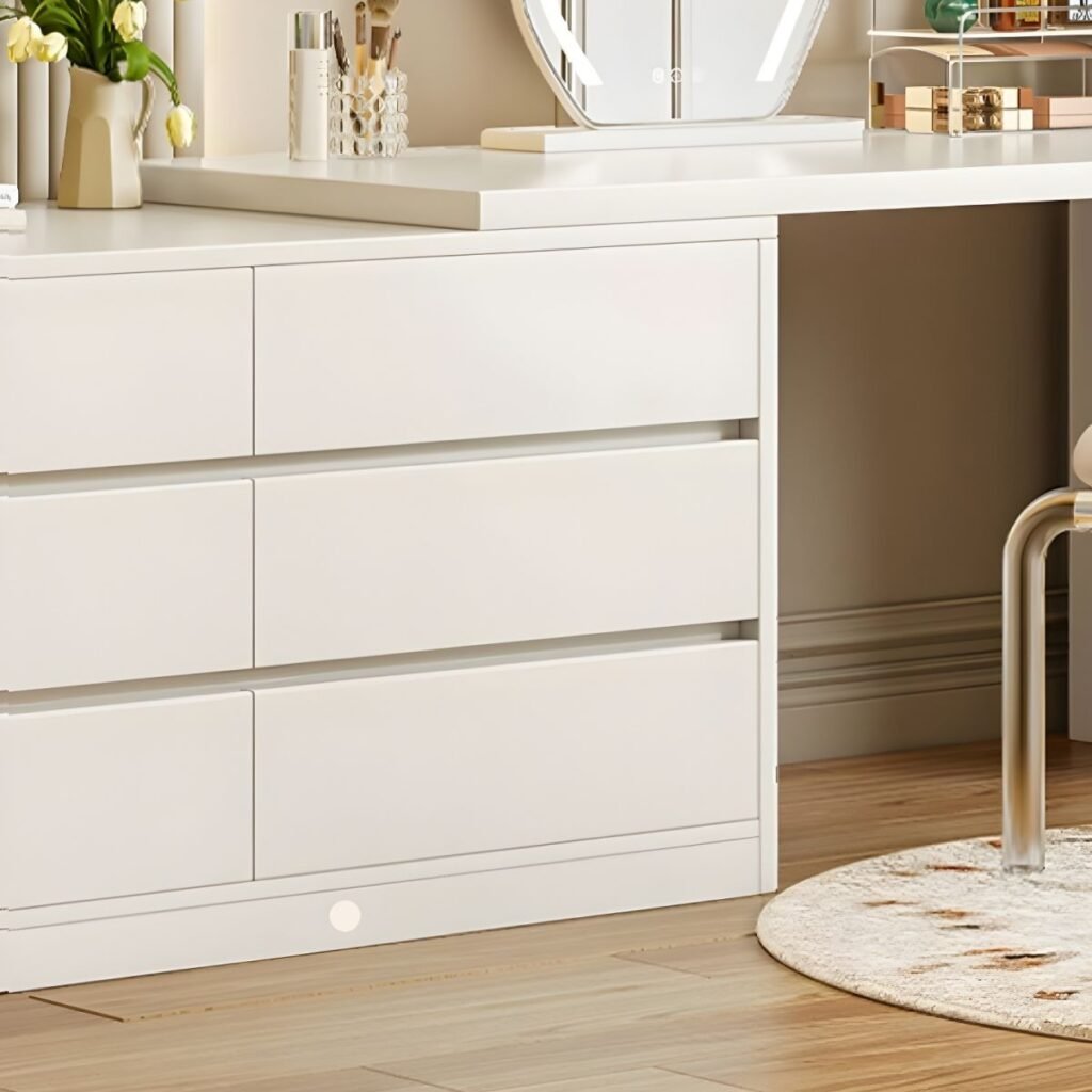 6 Drawer Dresser Vanity with buffer rails