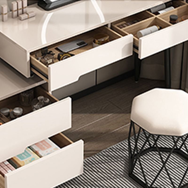 Extendable White Grey Vanity | Vivid 120cm Swivel Desk 3 Sizes for Extendable White Grey Vanity