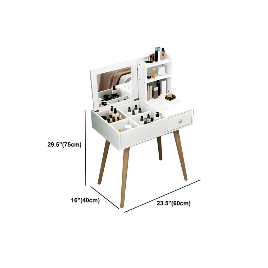 Sizes for White Minimalist Vanity Desk