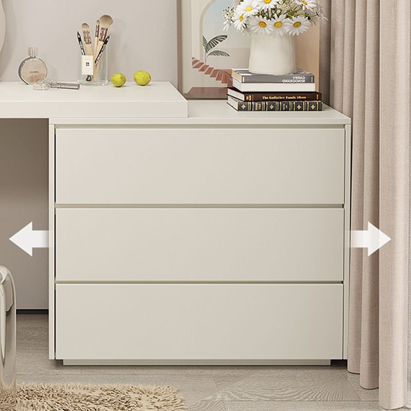 Swivel White Vanity Set rail