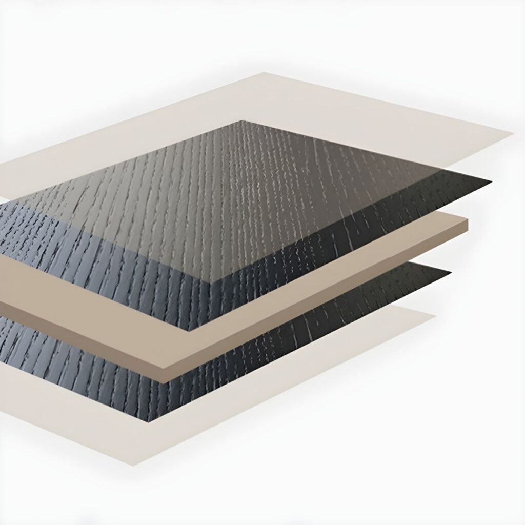 Sleek Black Wood TV Console 180cm, highlighting the deep textured dark wood grain and seamless drawer front on E0 eco-board.