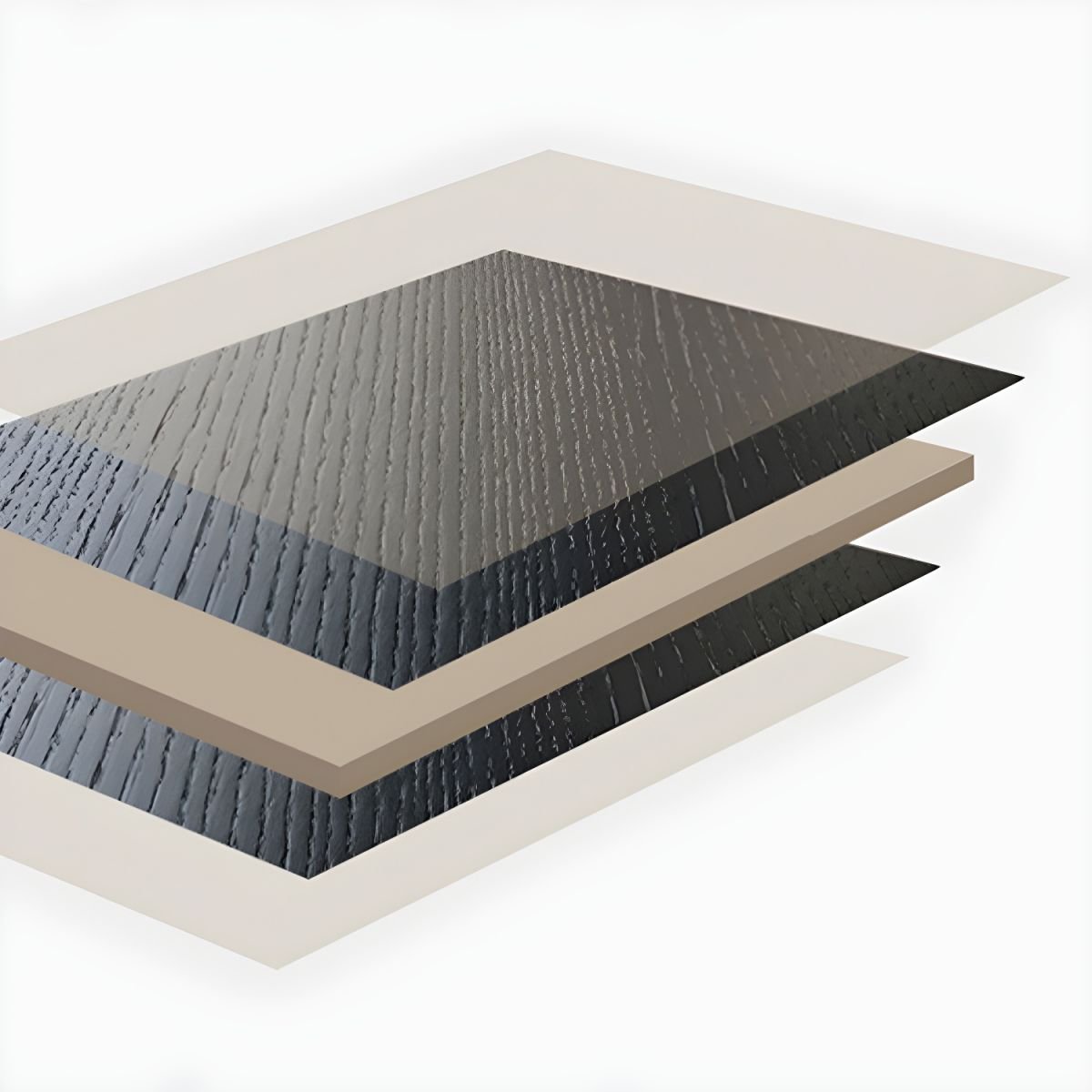 Sleek Black Wood TV Console 180cm, highlighting the deep textured dark wood grain and seamless drawer front on E0 eco-board.