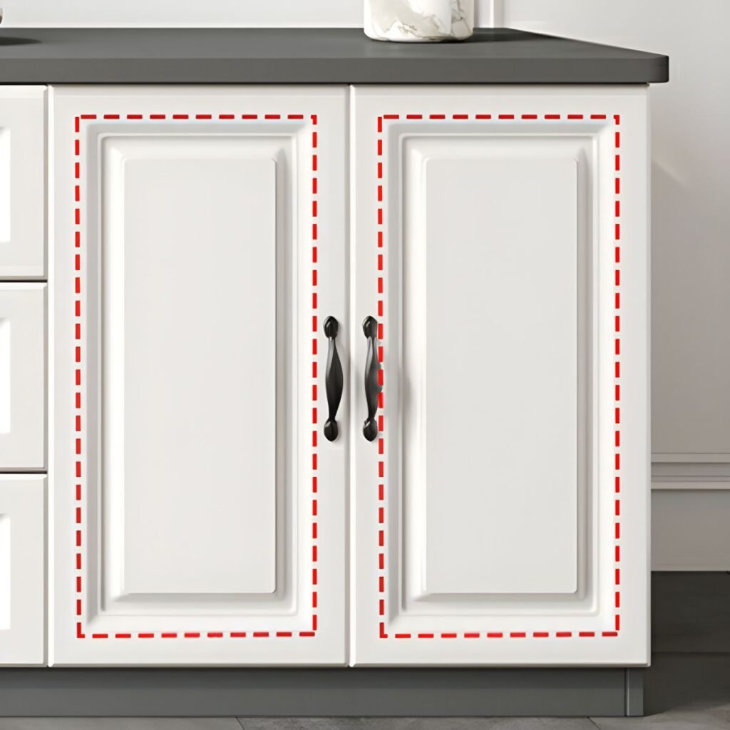 Soft Close Door Media Shelf showing buffer hinges.