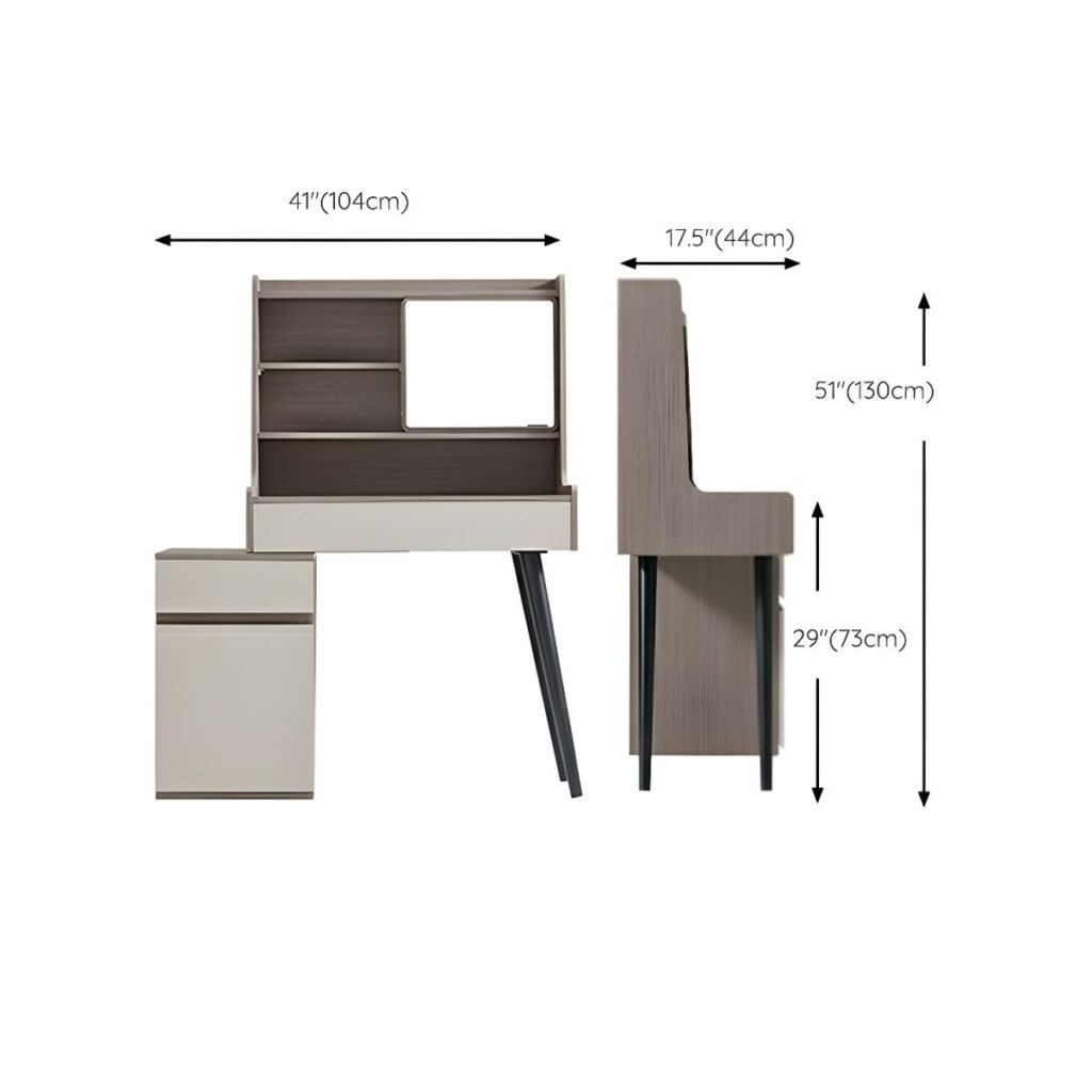 Dimensions for Grey Professional Dressing Table